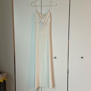 Abercrombie Cream Silk Midi Dress
